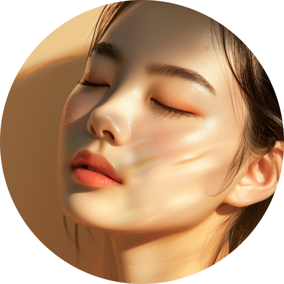 目を瞑った女性の写真